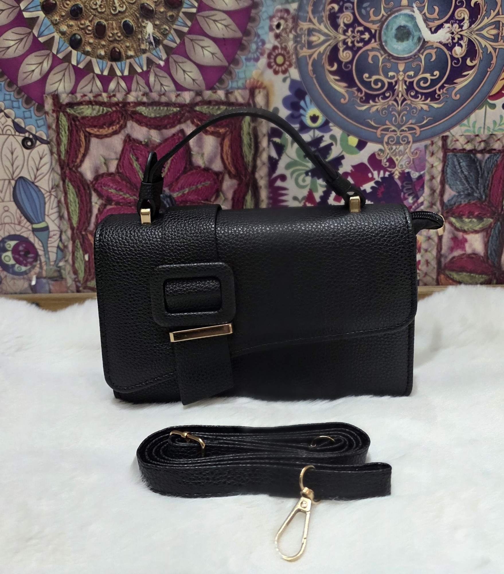 Nuevo Ingreso Morral de Cuero Pu con Tira Larga Desmontable- Regulable - Imagen 3