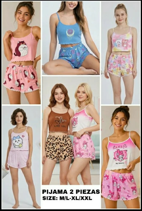Pijamas Short y Musculosa