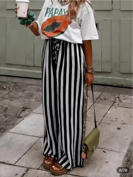 Conjuntos Frutas con Pantalon Largo Rayado