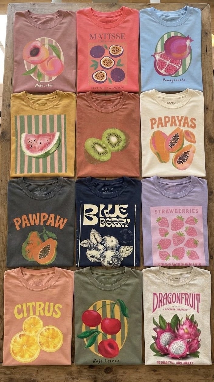Conjuntos Frutas con Pantalon Largo Rayado - Imagen 3