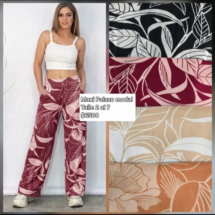 Maxi Palazzo en Modal Estampado