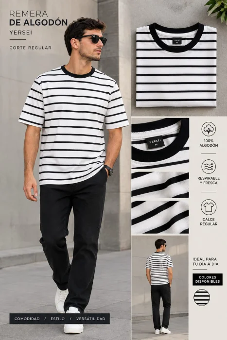 Remera Rayada Regular