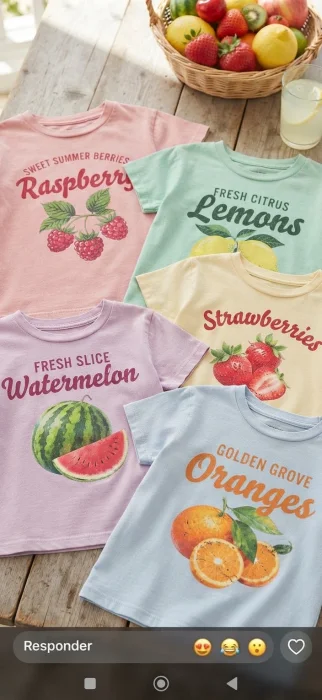 Remera Teen Frutales