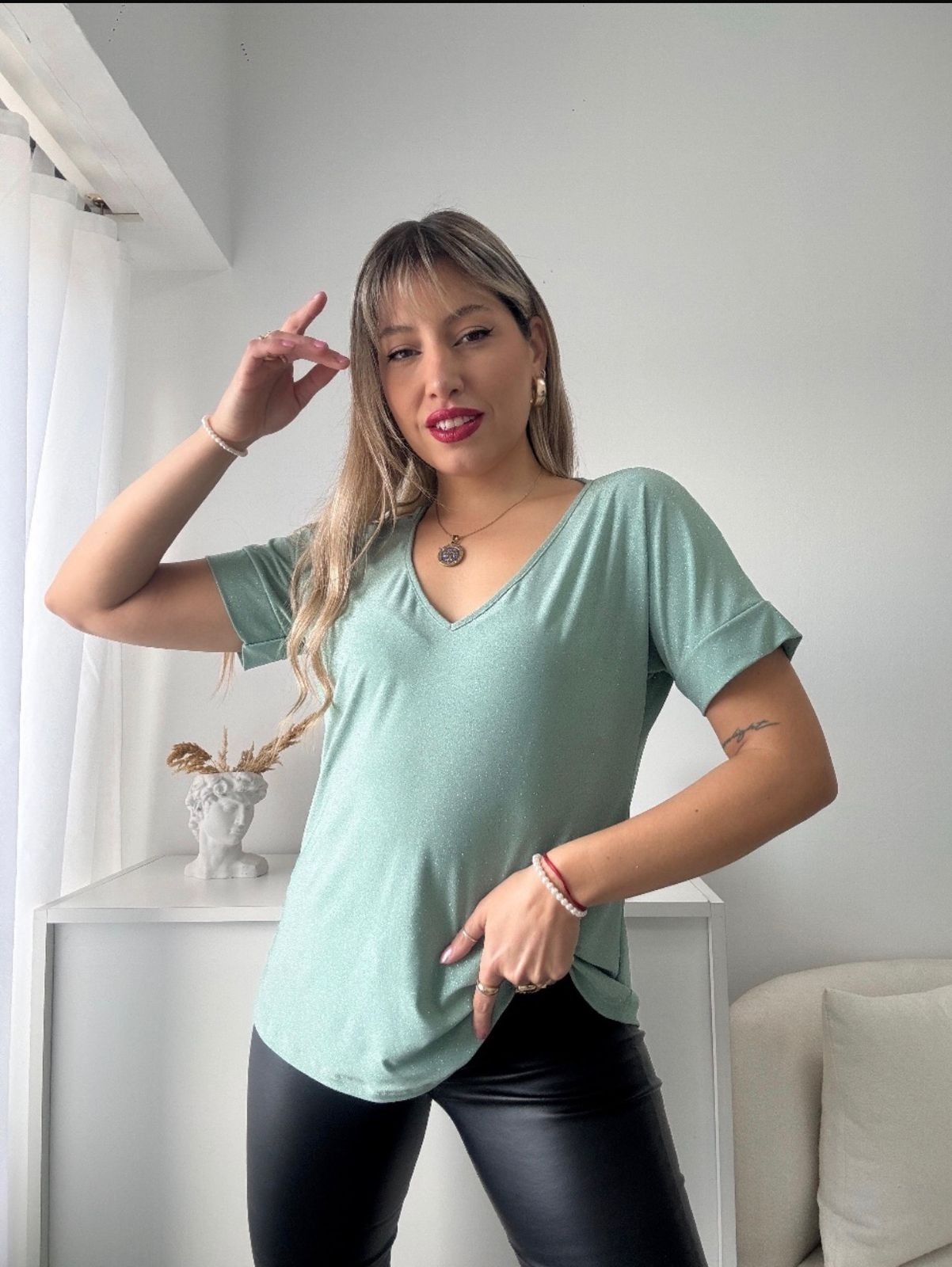 Remera de Lurex, de Seda "solo por Pedido" - Imagen 1