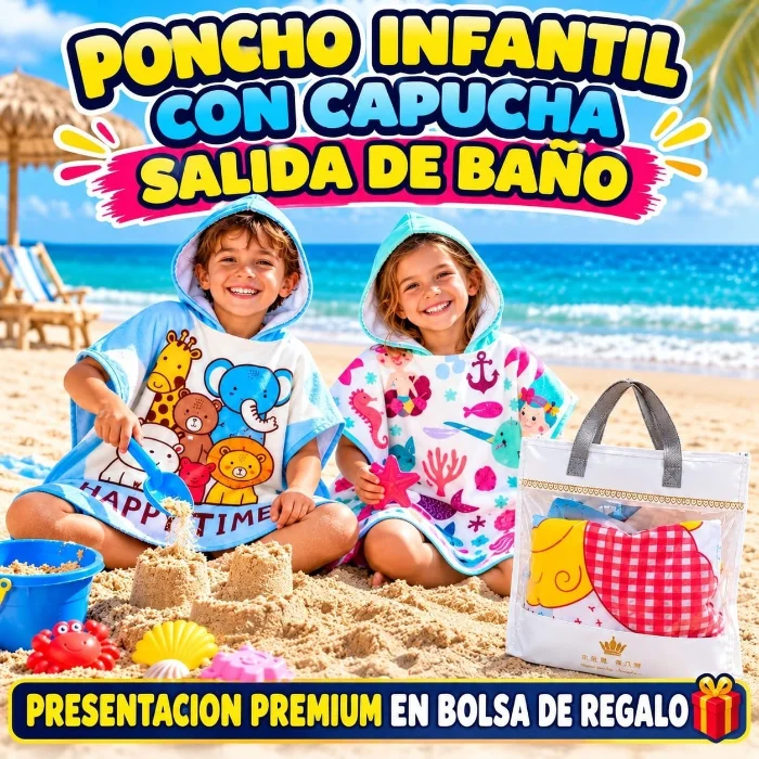 Poncho Infantil C/ Capucha