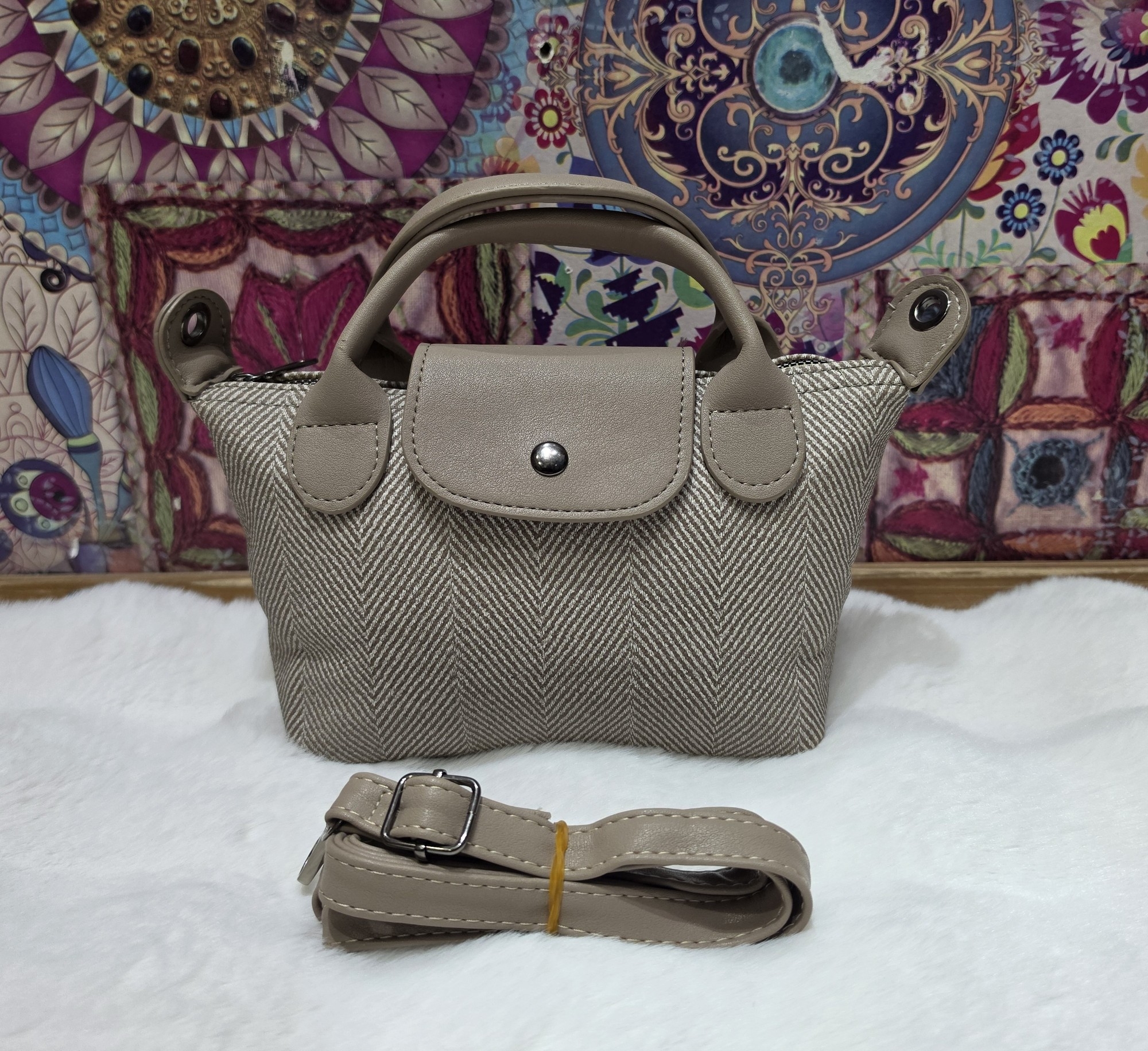 Hermosas Carteritas Morral de Cuero Pu Excelente Calidad con Tira Larga Regulable - Imagen 6