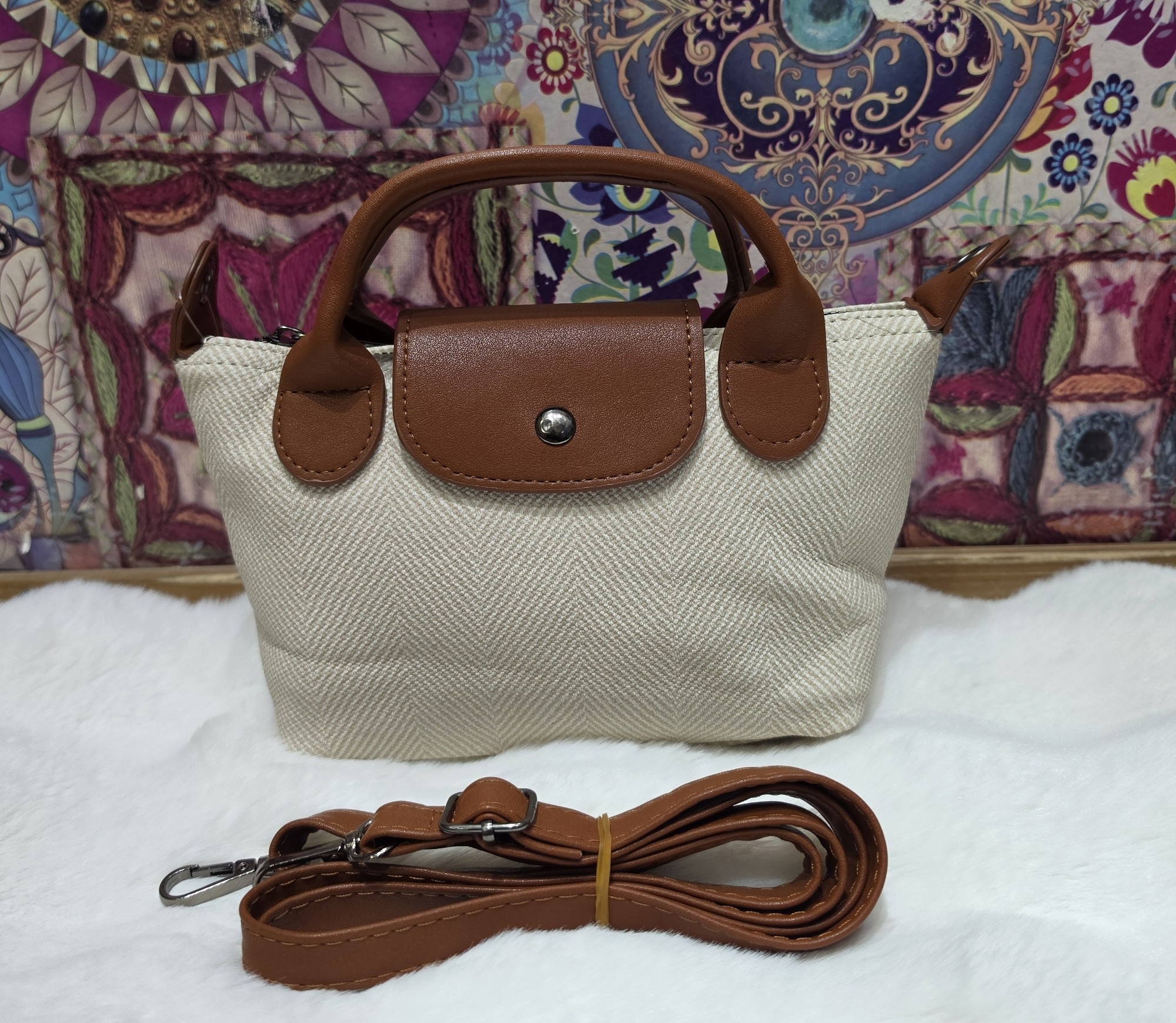 Hermosas Carteritas Morral de Cuero Pu Excelente Calidad con Tira Larga Regulable - Imagen 7