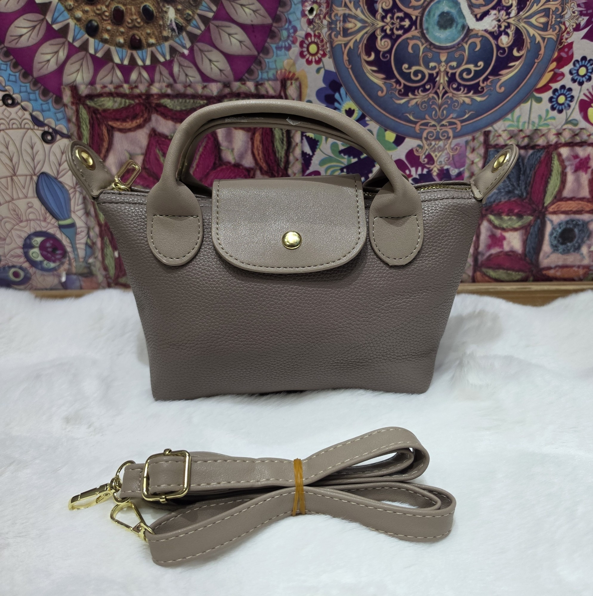 Carteritas Morral de Tela Impermeable Excelente Calidad con Tira Larga Desmontable - Imagen 1