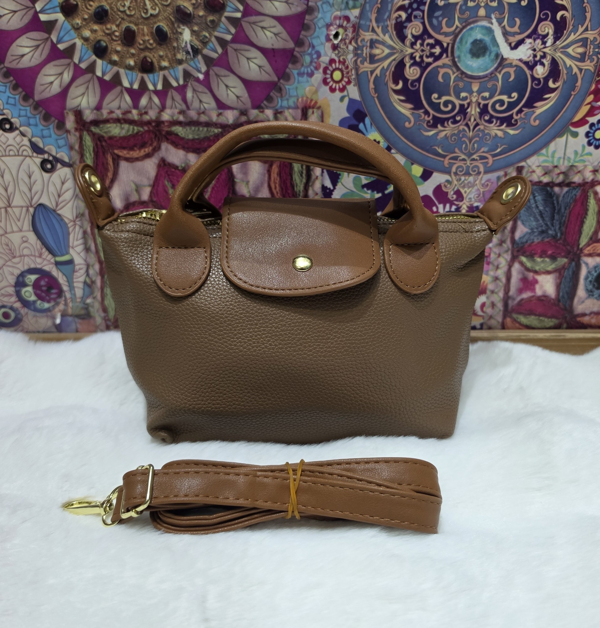 Carteritas Morral de Tela Impermeable Excelente Calidad con Tira Larga Desmontable - Imagen 2