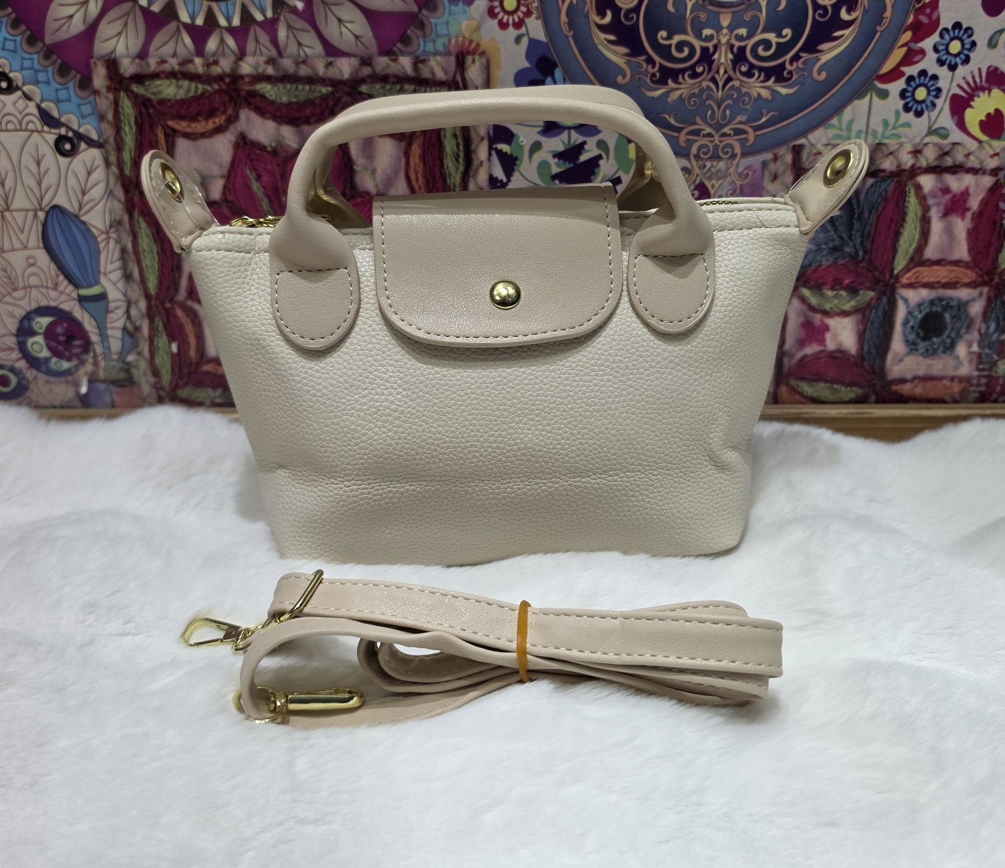 Carteritas Morral de Tela Impermeable Excelente Calidad con Tira Larga Desmontable - Imagen 3