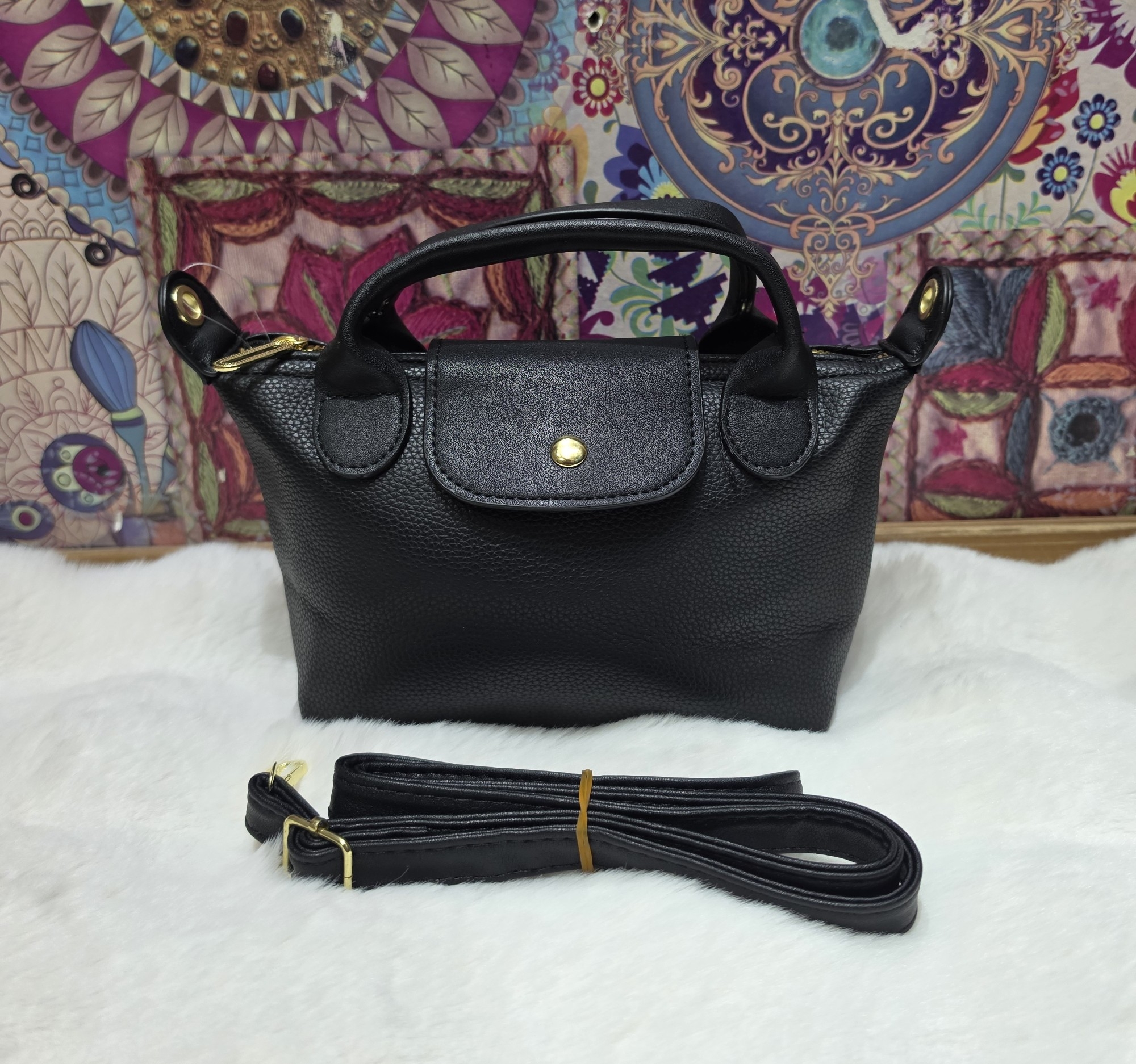 Carteritas Morral de Tela Impermeable Excelente Calidad con Tira Larga Desmontable - Imagen 4