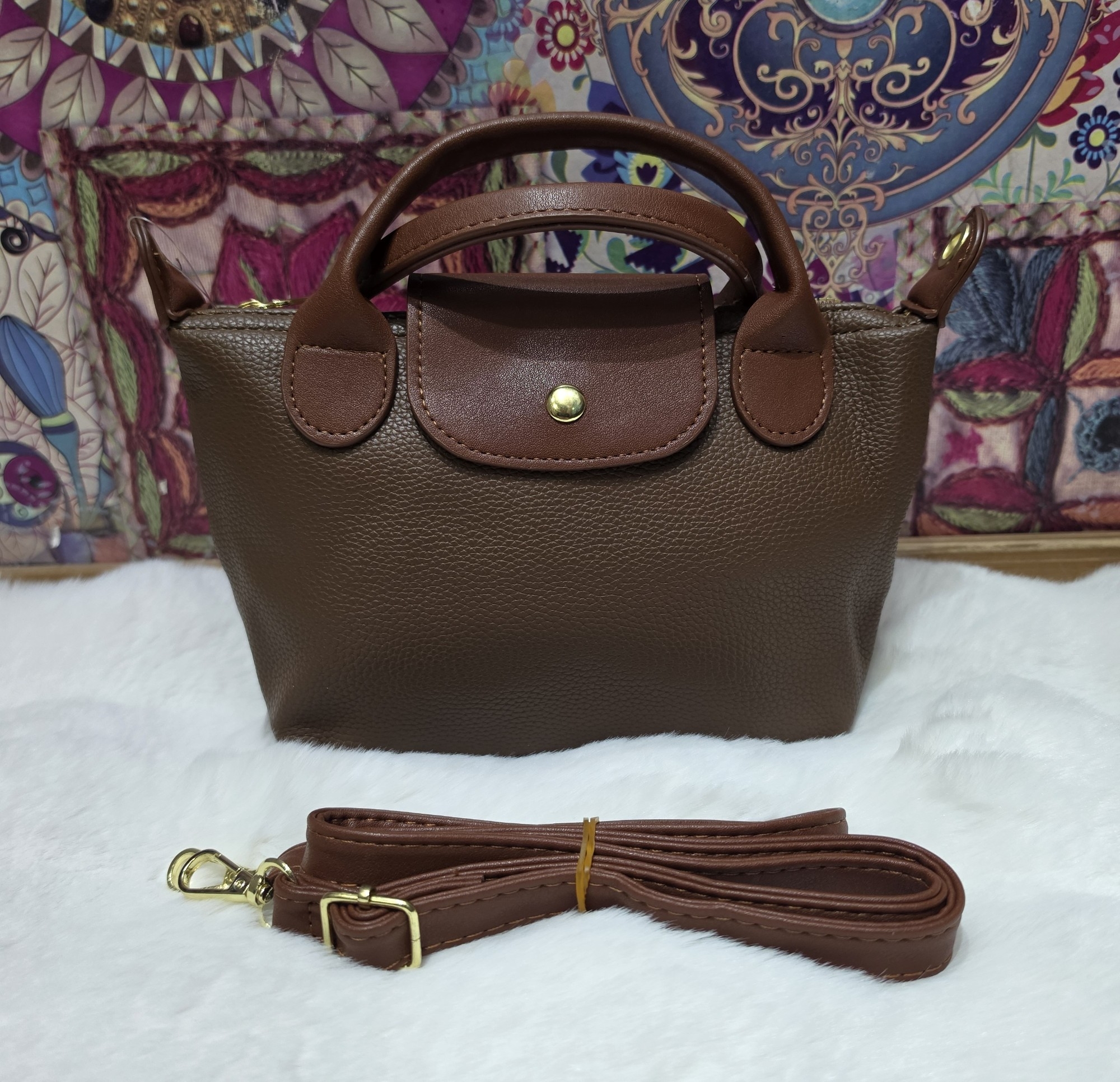 Carteritas Morral de Tela Impermeable Excelente Calidad con Tira Larga Desmontable - Imagen 5