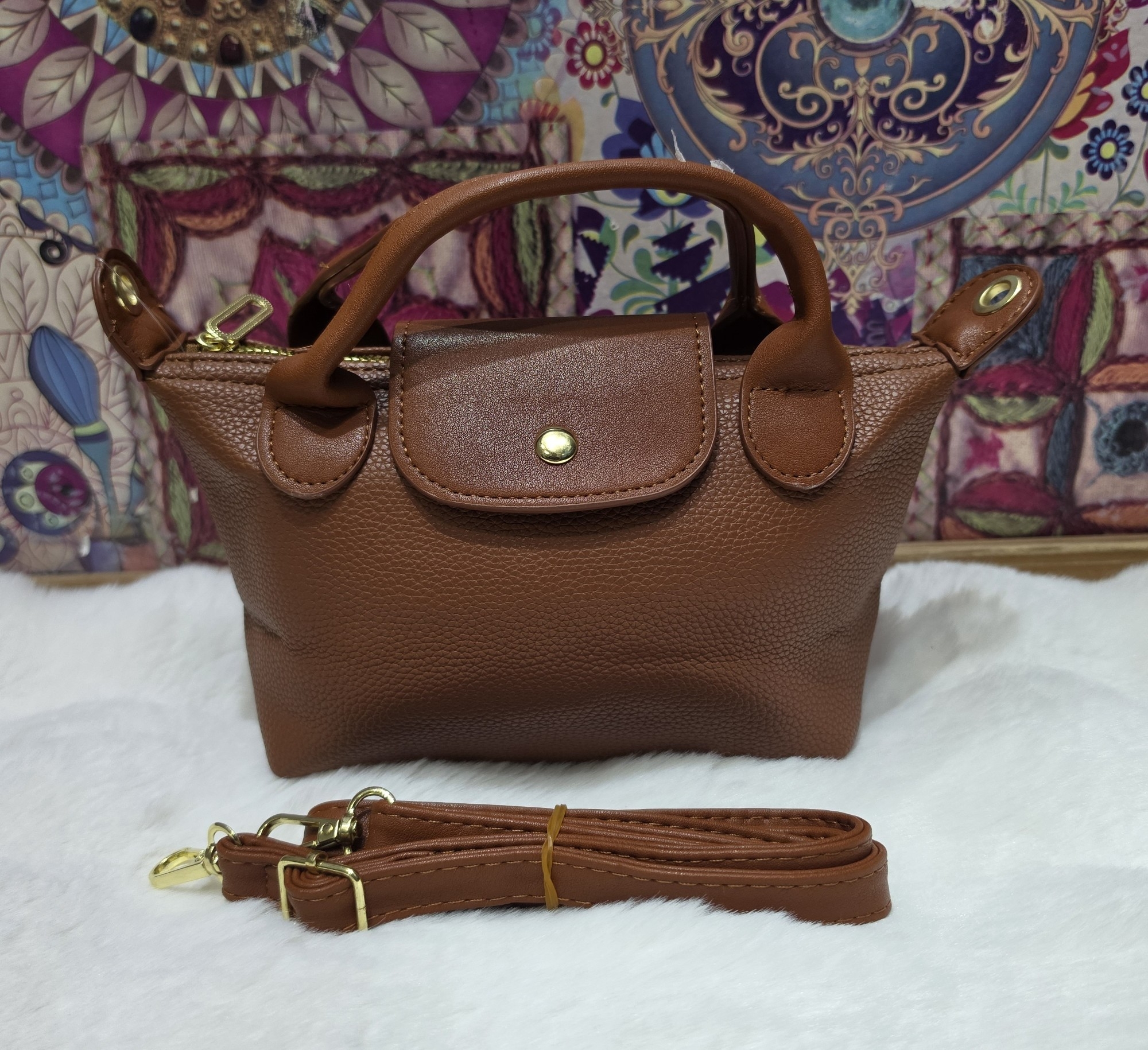 Carteritas Morral de Tela Impermeable Excelente Calidad con Tira Larga Desmontable - Imagen 7