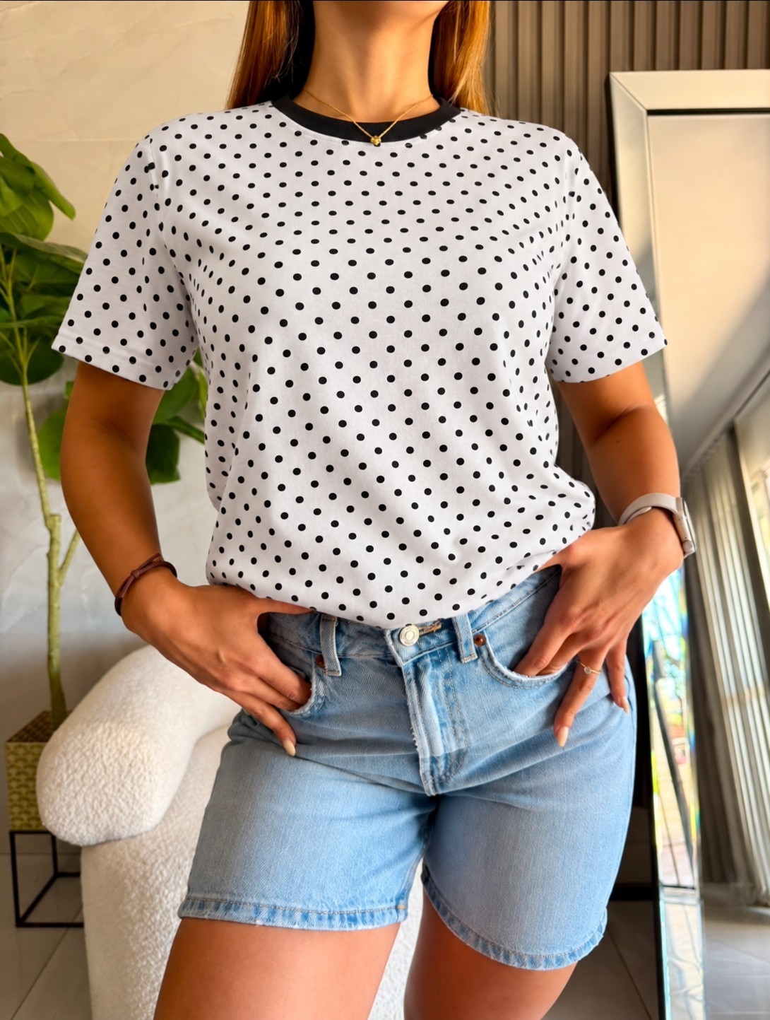 Remera Lunares Combinada - Imagen 2