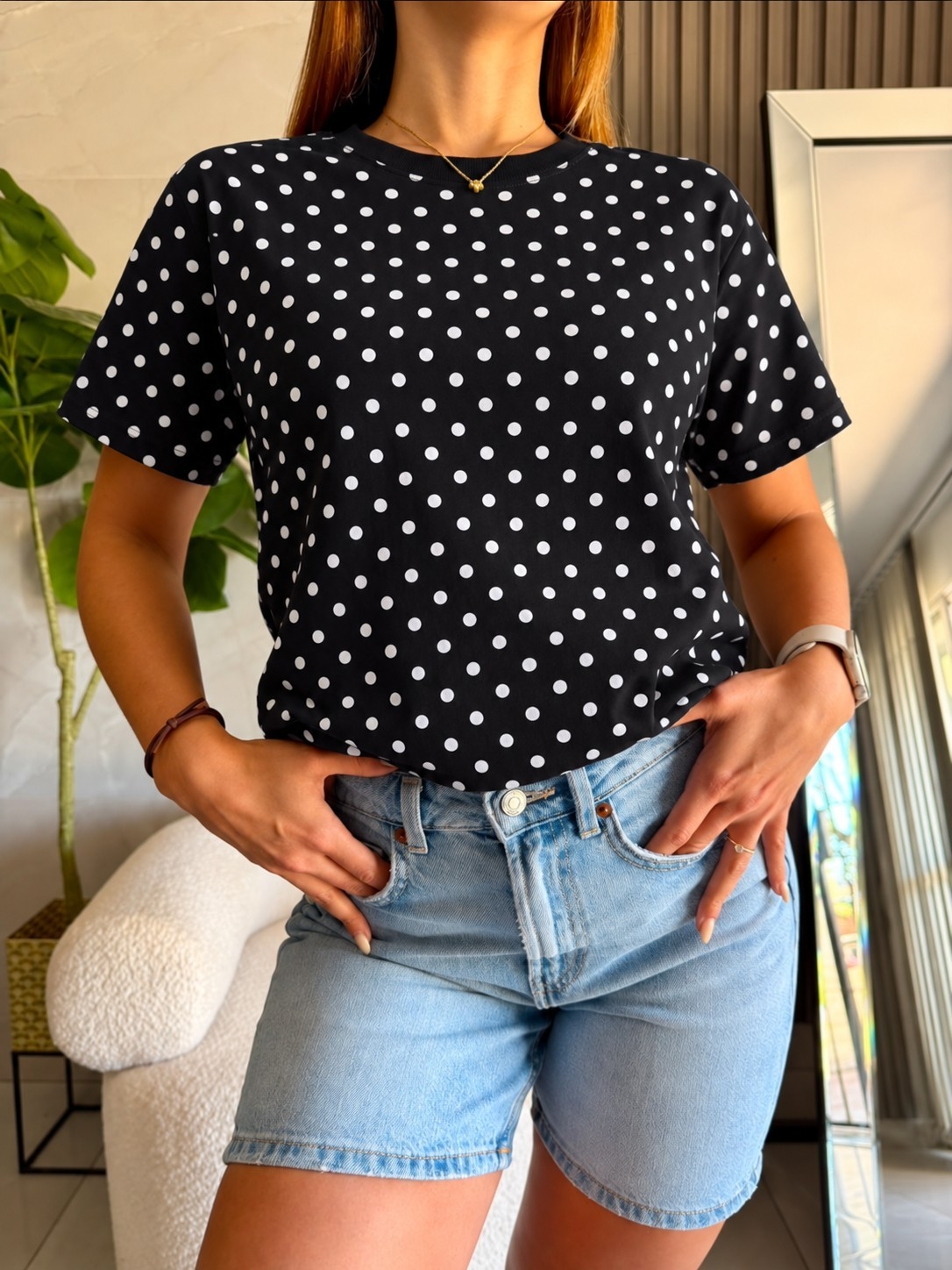 Remera Lunares Combinada - Imagen 3