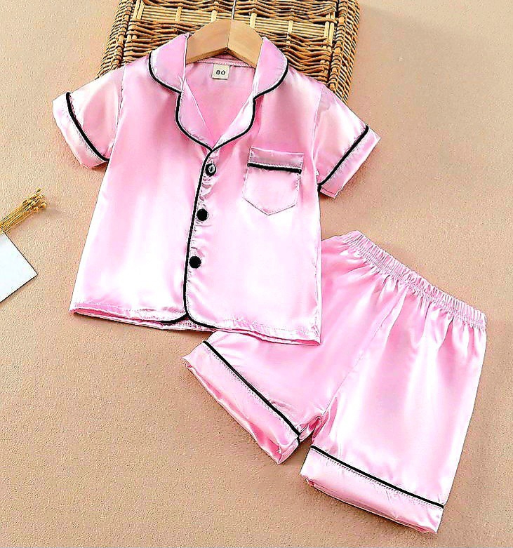 Pijama Infantil Niñas Saten Importado Conjunto Verano Suave Elegante - Imagen 3