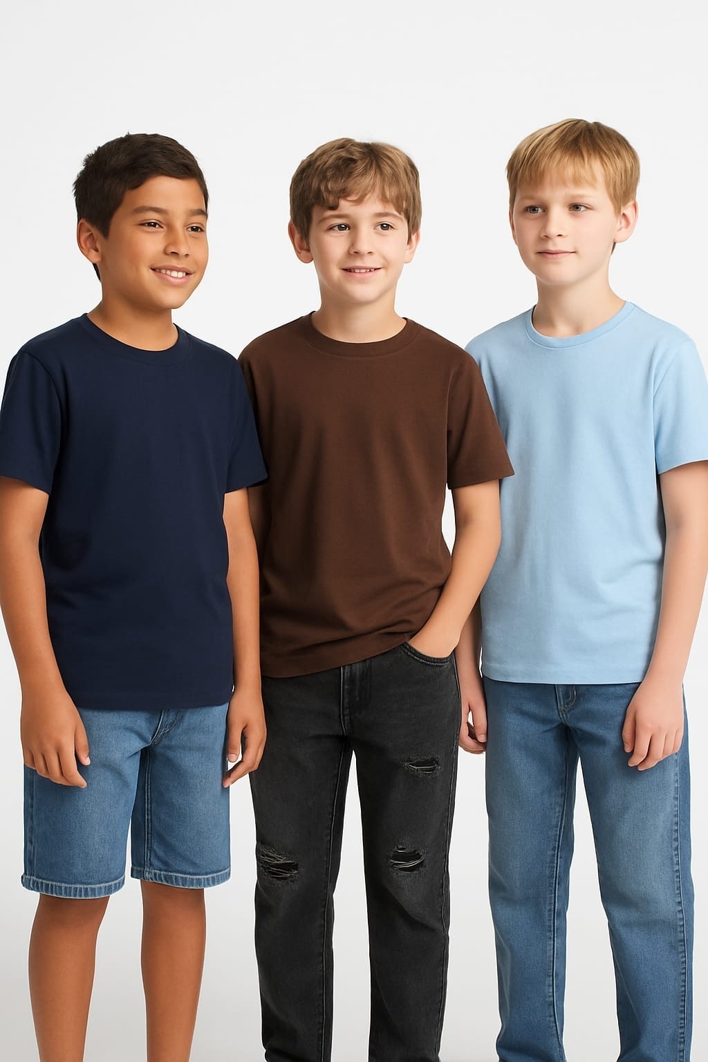 Remeras de Niños Lisas en Algodón Peinado - Imagen 3