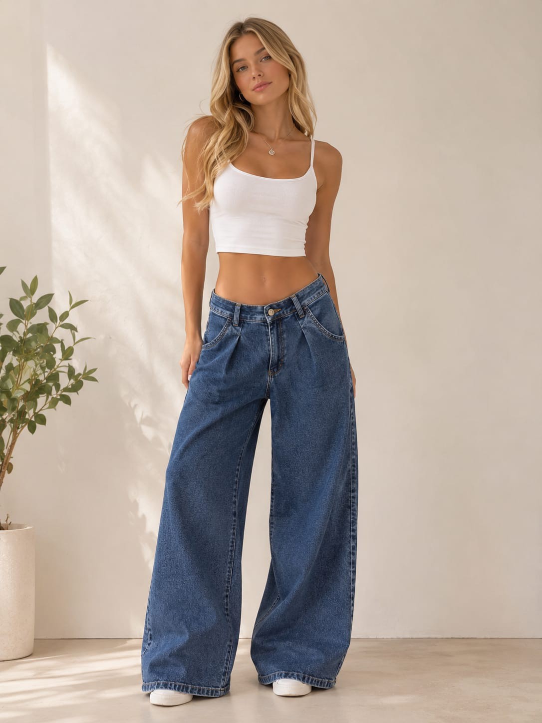 Wide Leg Tiro Medio Elastizado - Imagen 3