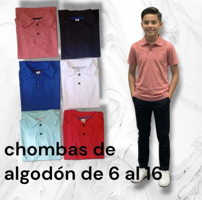Chombas Algodón 6 al 16