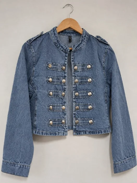 Campera Napoleón Jean Chamarra Chaqueta Denim Dama Mujer Denim Mayoristas Hotsale