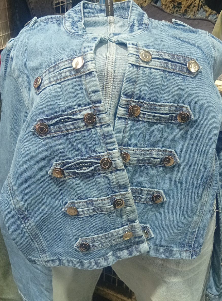 Campera Napoleón Jean Chamarra Chaqueta Denim Dama Mujer Denim Mayoristas Hotsale - Imagen 2