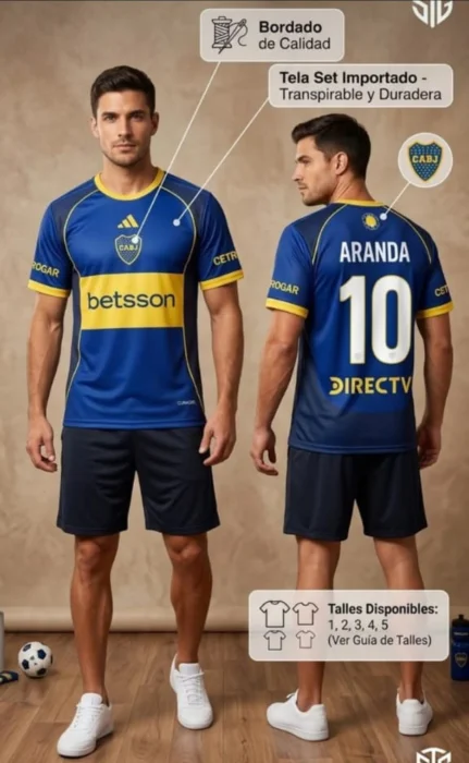 Camiceta Boca Adulto Escudo Bordado