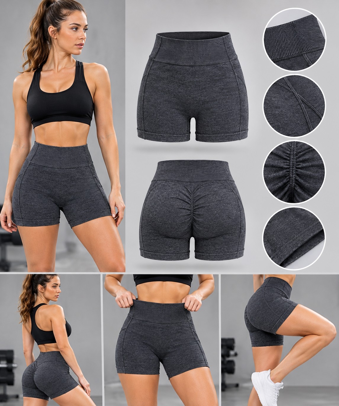 Short Deportivo con Frunce - Imagen 2