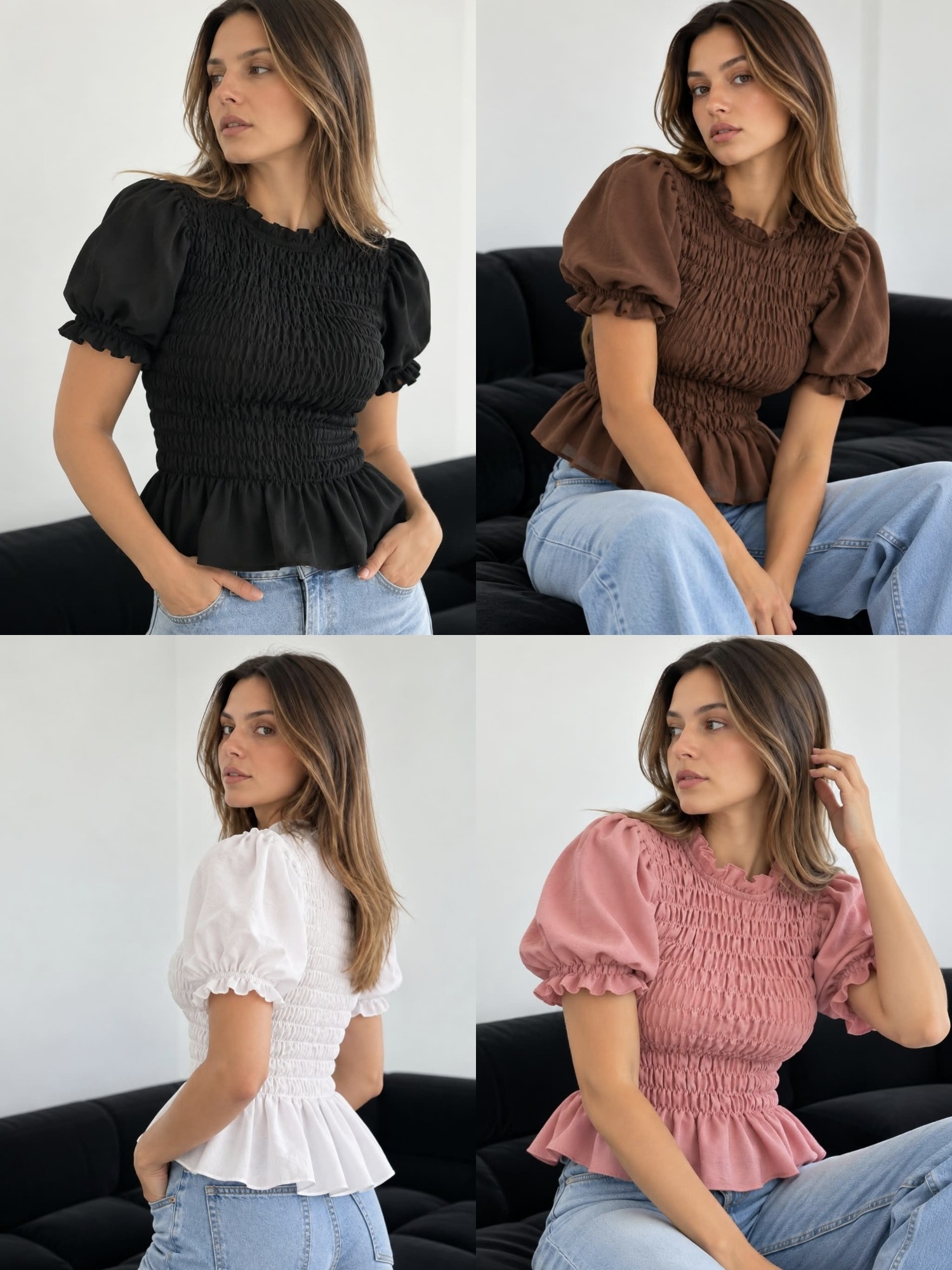Blusa Frunce Cuello Alto - Imagen 3