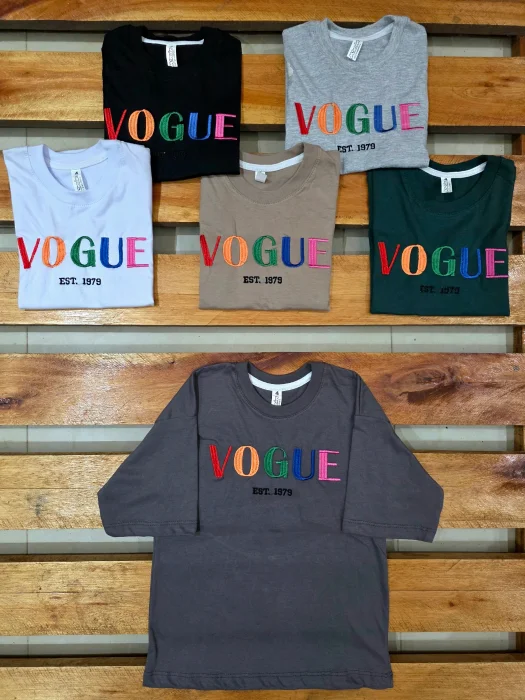 Oversize Bordado Vogue, Algodón 24/1