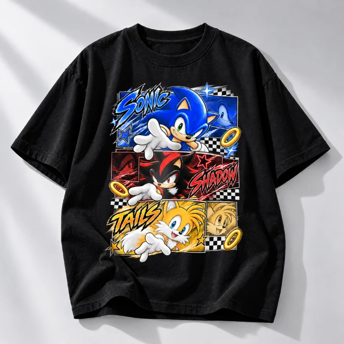 Remera Oversize "mood Sonic" Niños
