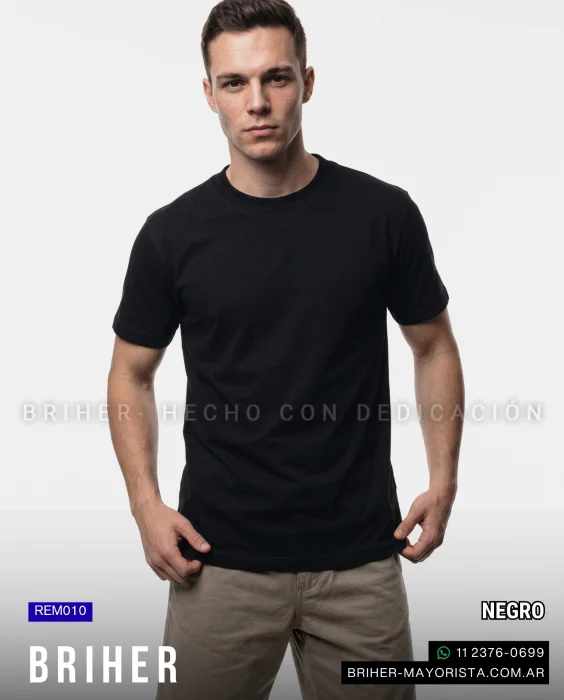 Remera de Hombre Lisa 100% Algodón Peinado