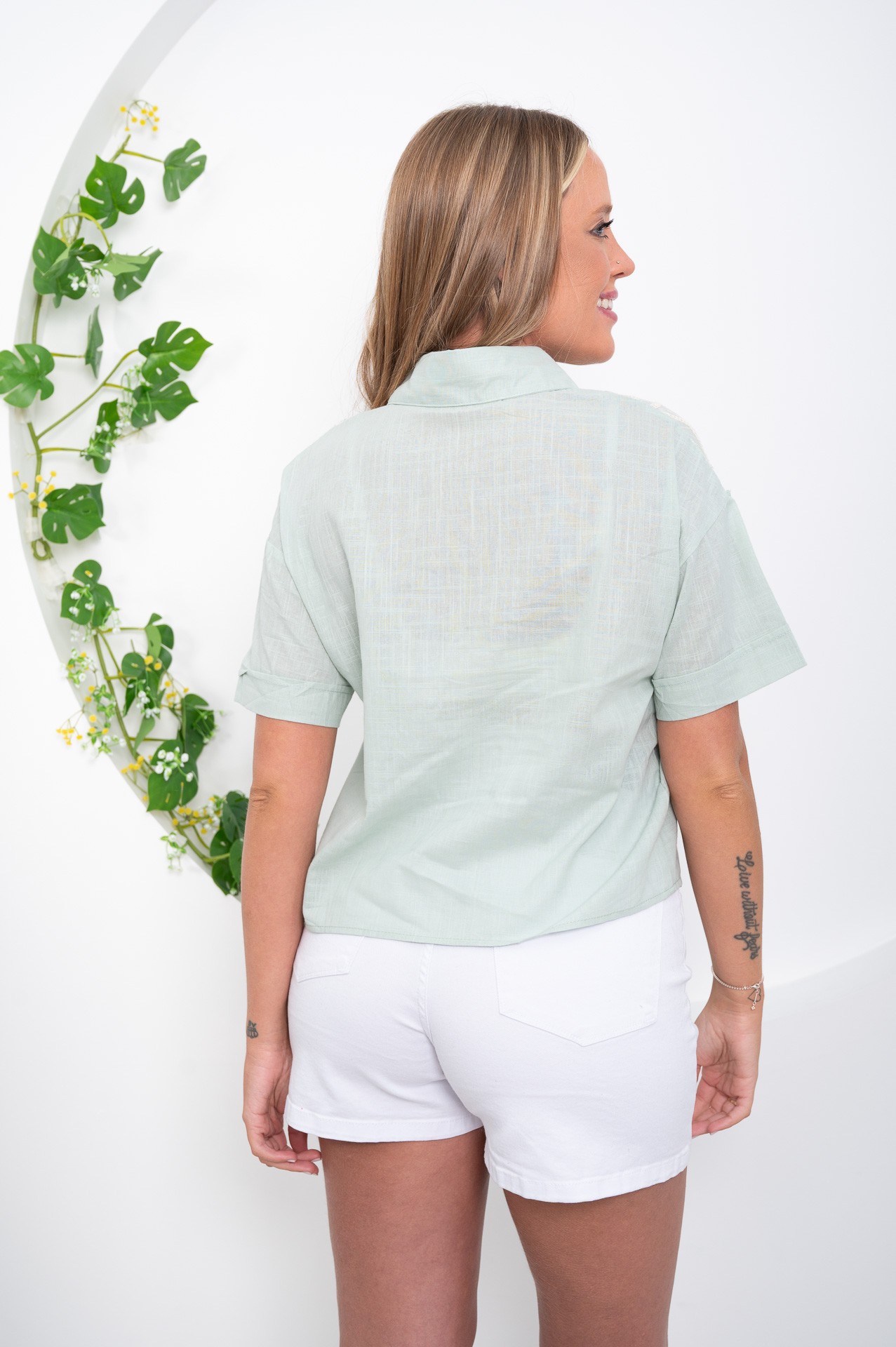 Camisa Over Sise Bordada - Imagen 2