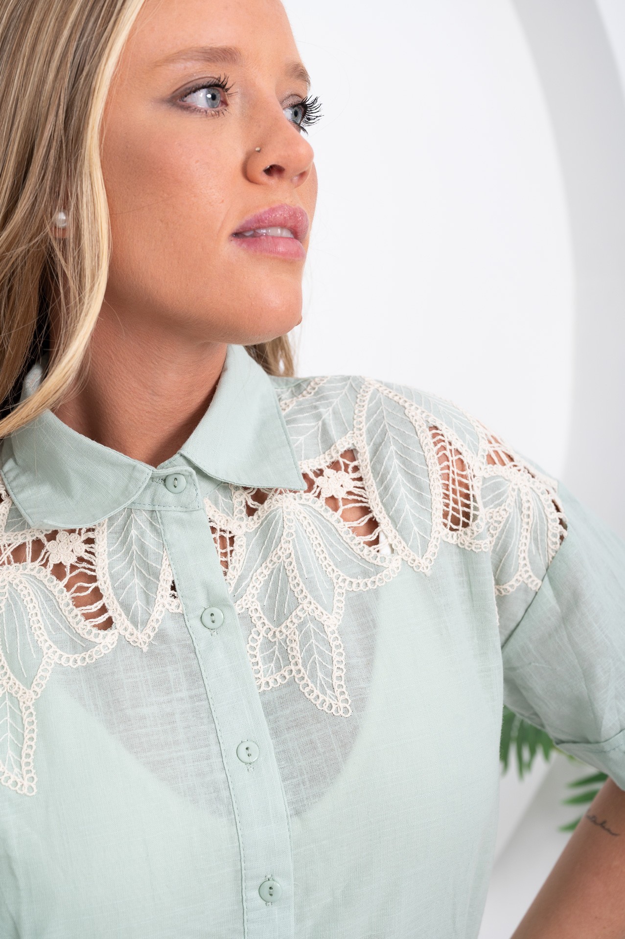 Camisa Over Sise Bordada - Imagen 3