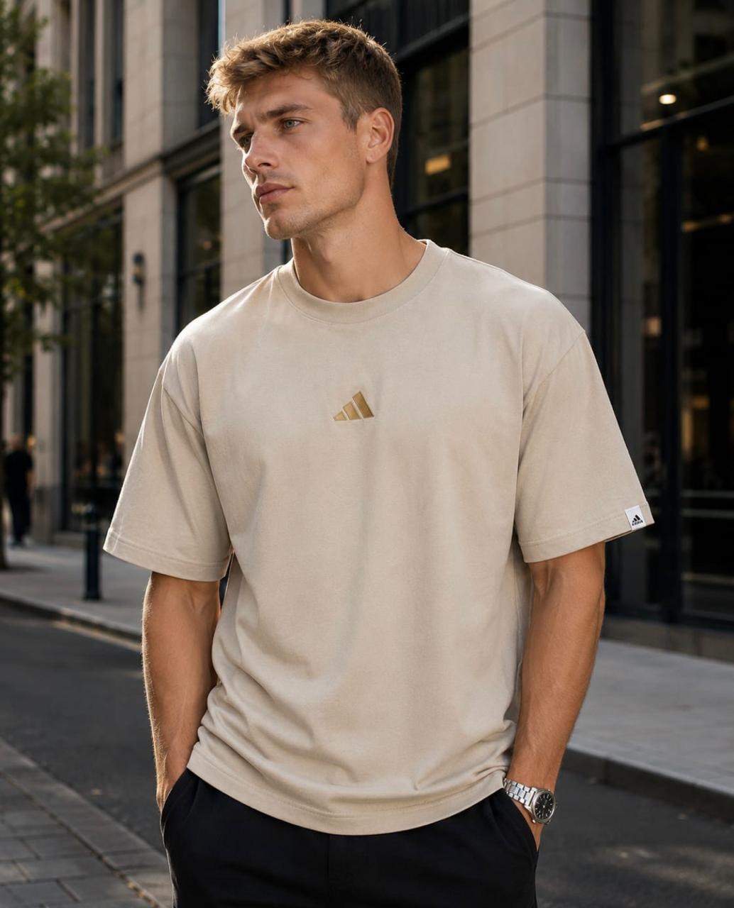 Remera Overside Adi Unisex Bordada - Imagen 4