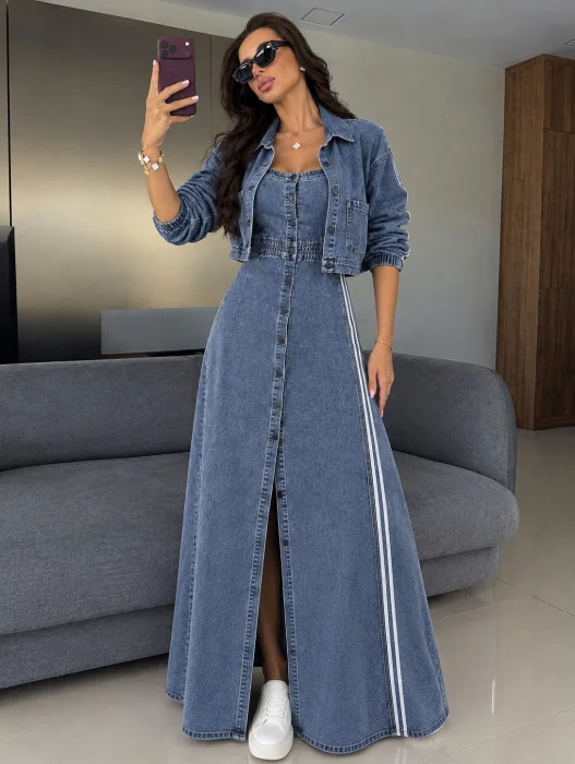 Conjunto de Vestido y Campera