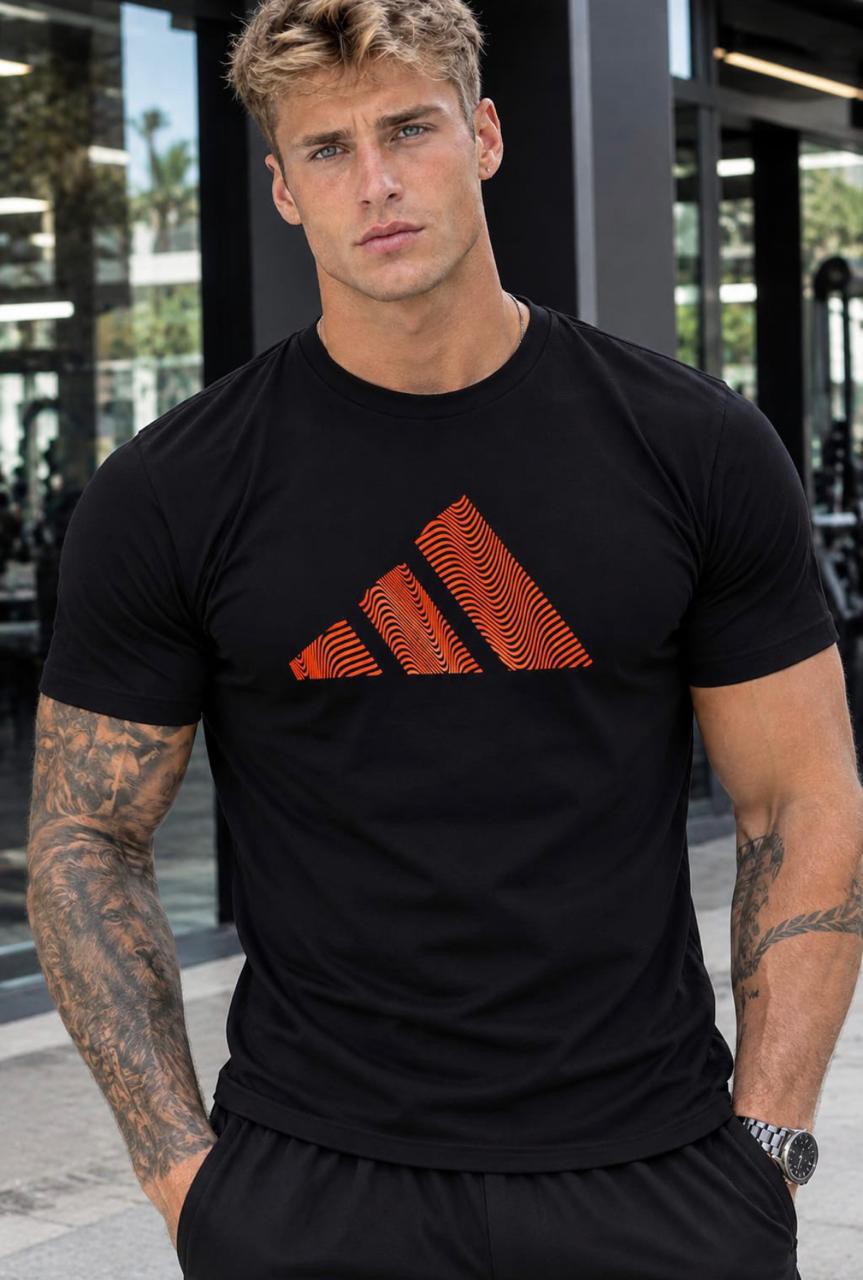 Remera Adi Barra Trama Algodon Peinado Premium - Imagen 2