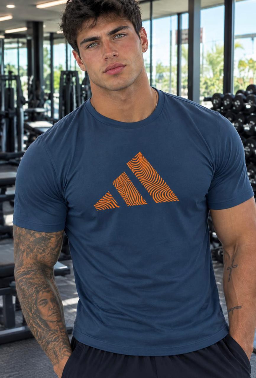 Remera Adi Barra Trama Algodon Peinado Premium - Imagen 3