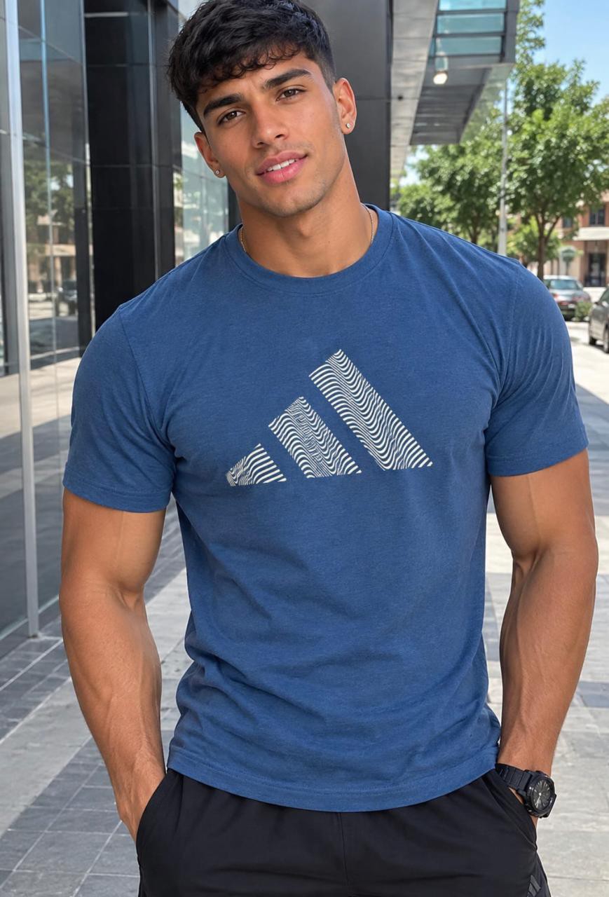 Remera Adi Barra Trama Algodon Peinado Premium - Imagen 4