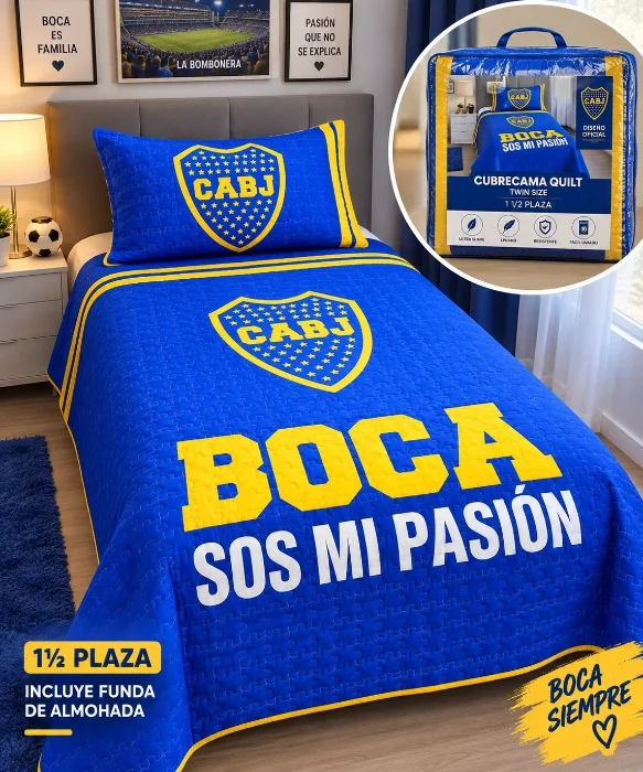 Cubrecama de Boca 1.5p