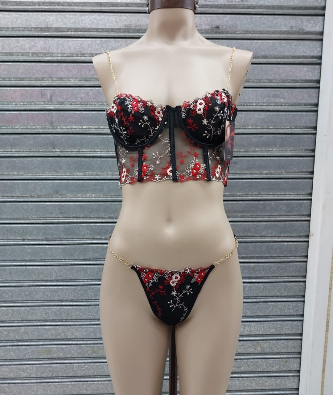 Conjunto Corseth Cadenita _ Importado - Imagen 3
