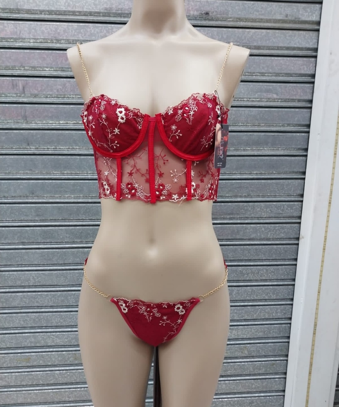 Conjunto Corseth Cadenita _ Importado - Imagen 5