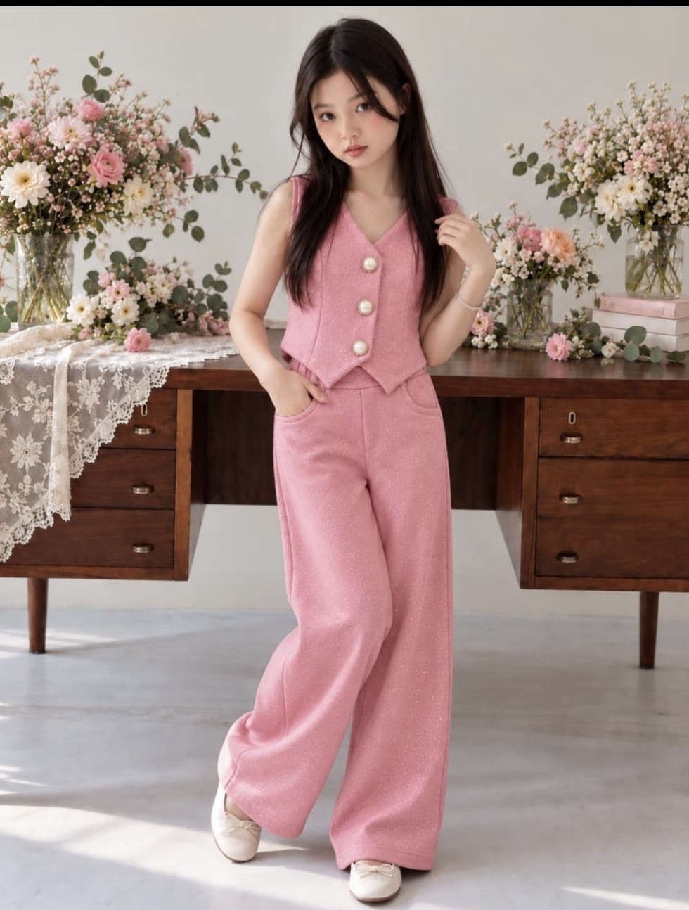 Conjunto Sastrero Chaleco y Pantalo con Brillo Talle 6 al 16. - Imagen 3