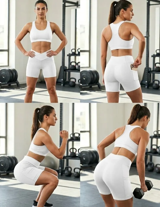 Short Corazon Blanco Cintura Cruzada