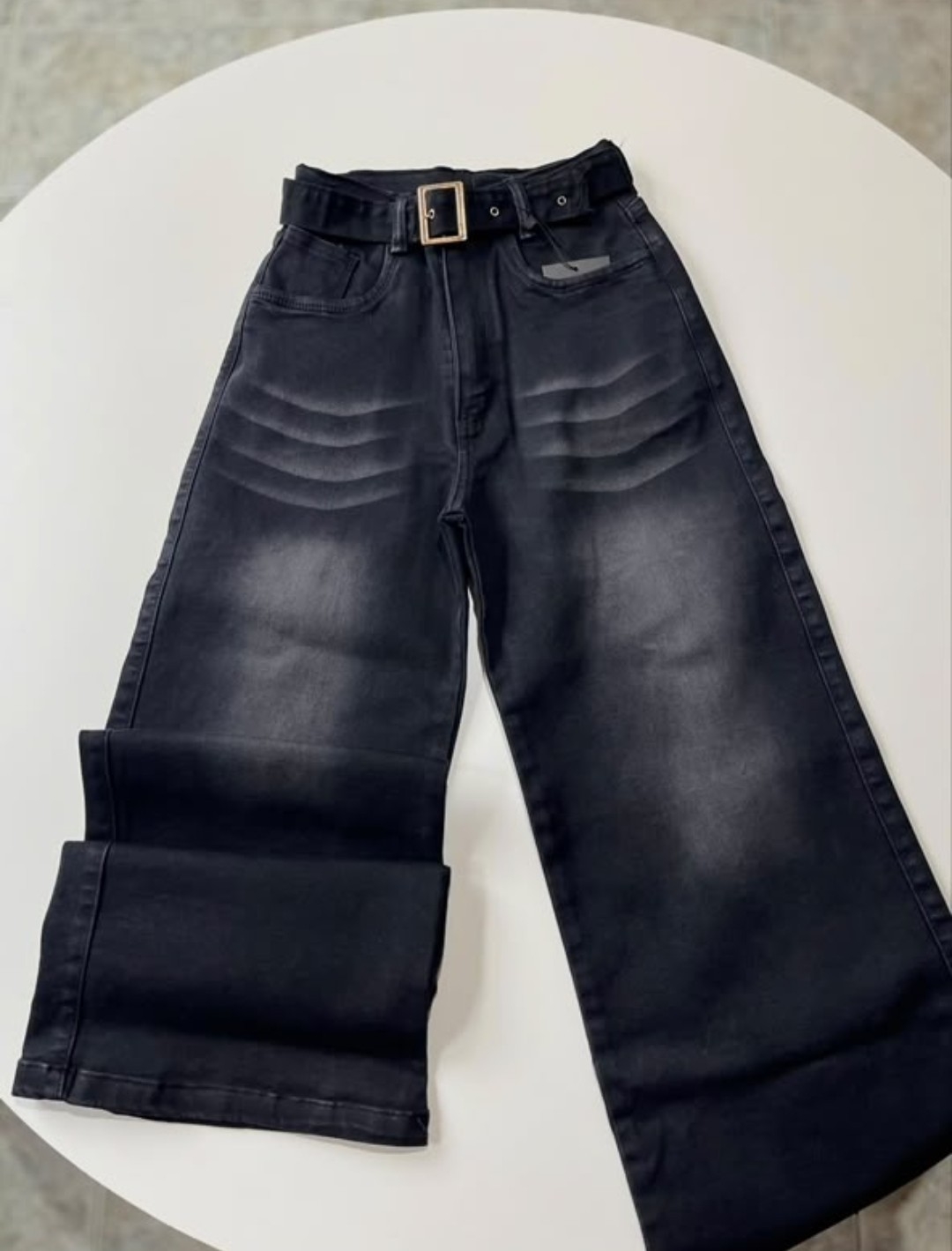 Jeans Palazo con Cinturon - Imagen 3