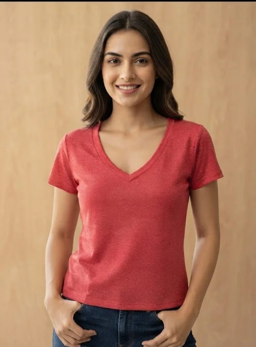 Remera de Mujer Cuello en V
