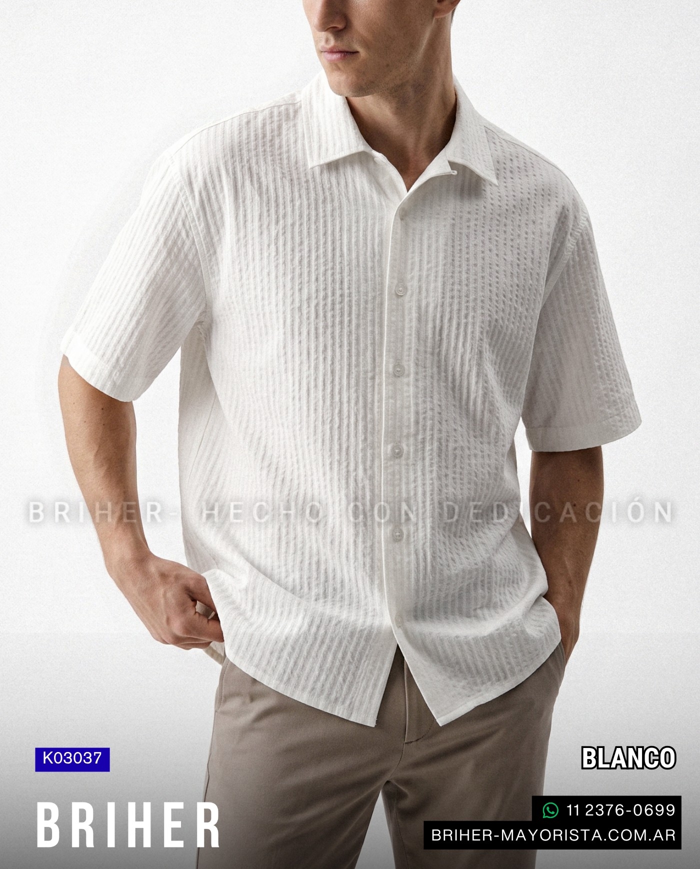 Camisa de Algodón Tramado Premium - Imagen 3
