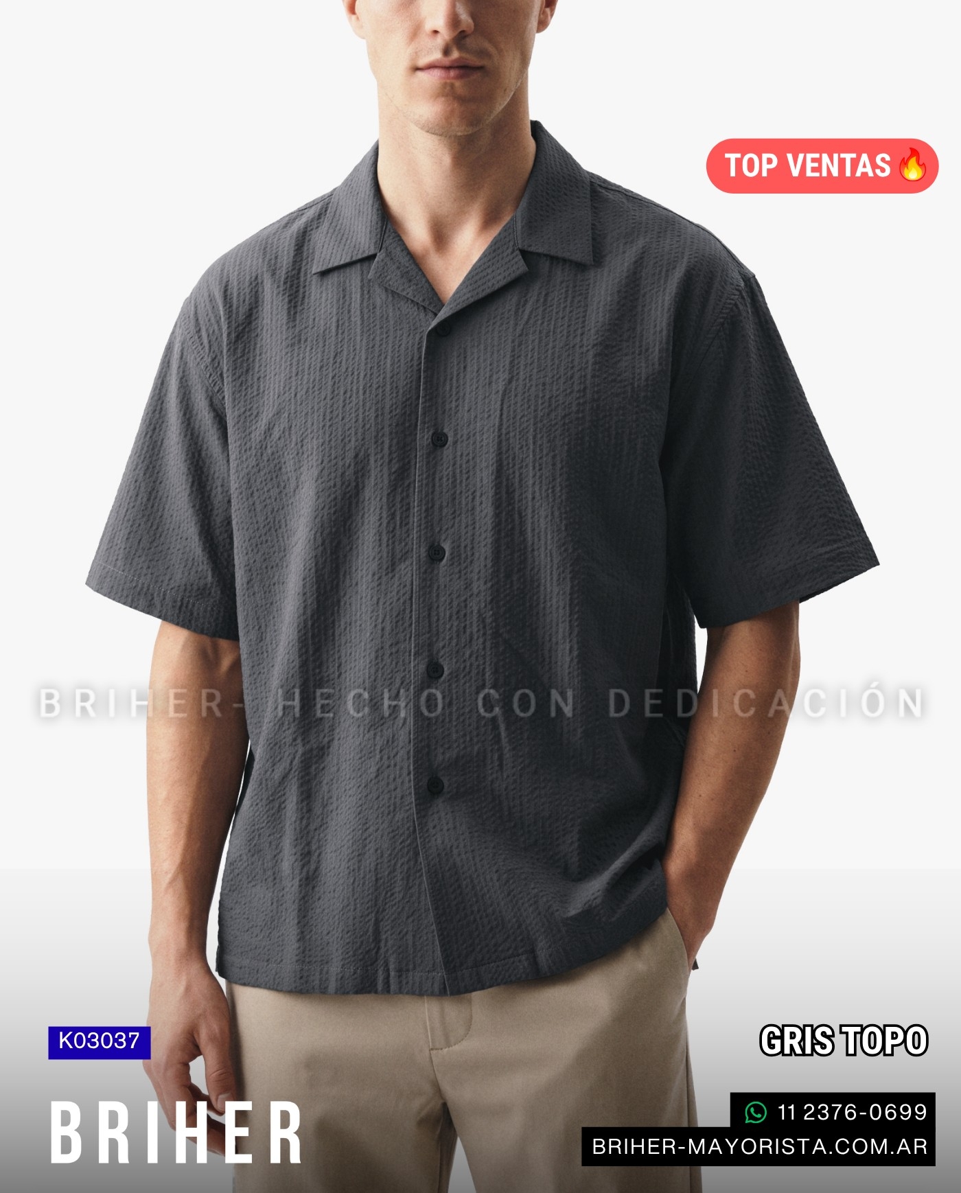 Camisa de Algodón Tramado Premium - Imagen 5