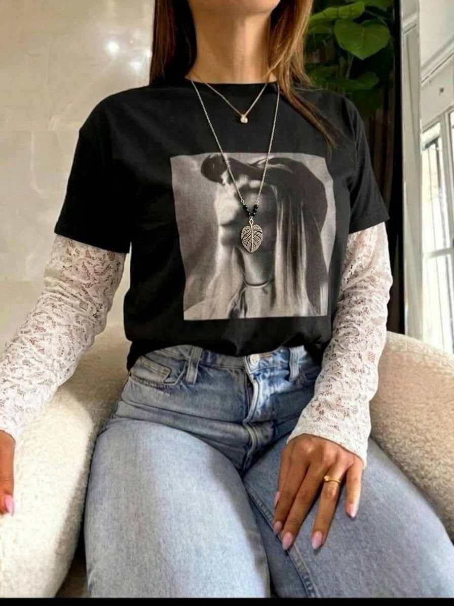 Promo 2×9mil Camiseta Crop Encaje - Imagen 4