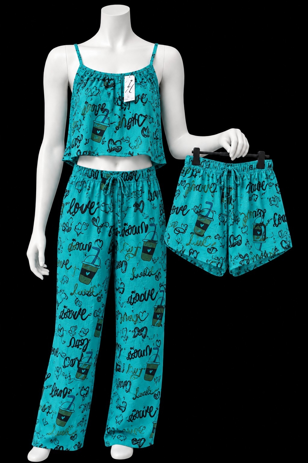 Pijamas con Top de 3 Piezas - Imagen 3