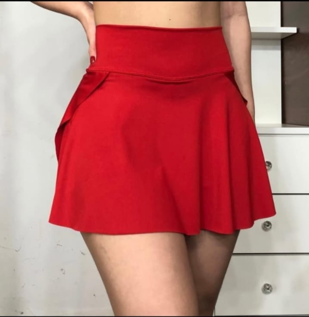 Short Pollera Liso con Bolsillos - Imagen 2